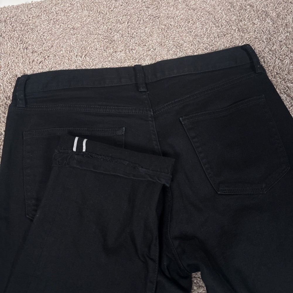 Uniqlo Mens Selvedge Slim Fit Jeans Black Denim 34x32‎ (Actual 34x28) 321-452522